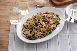 秋野菜と金時豆のデパ地下風サラダ